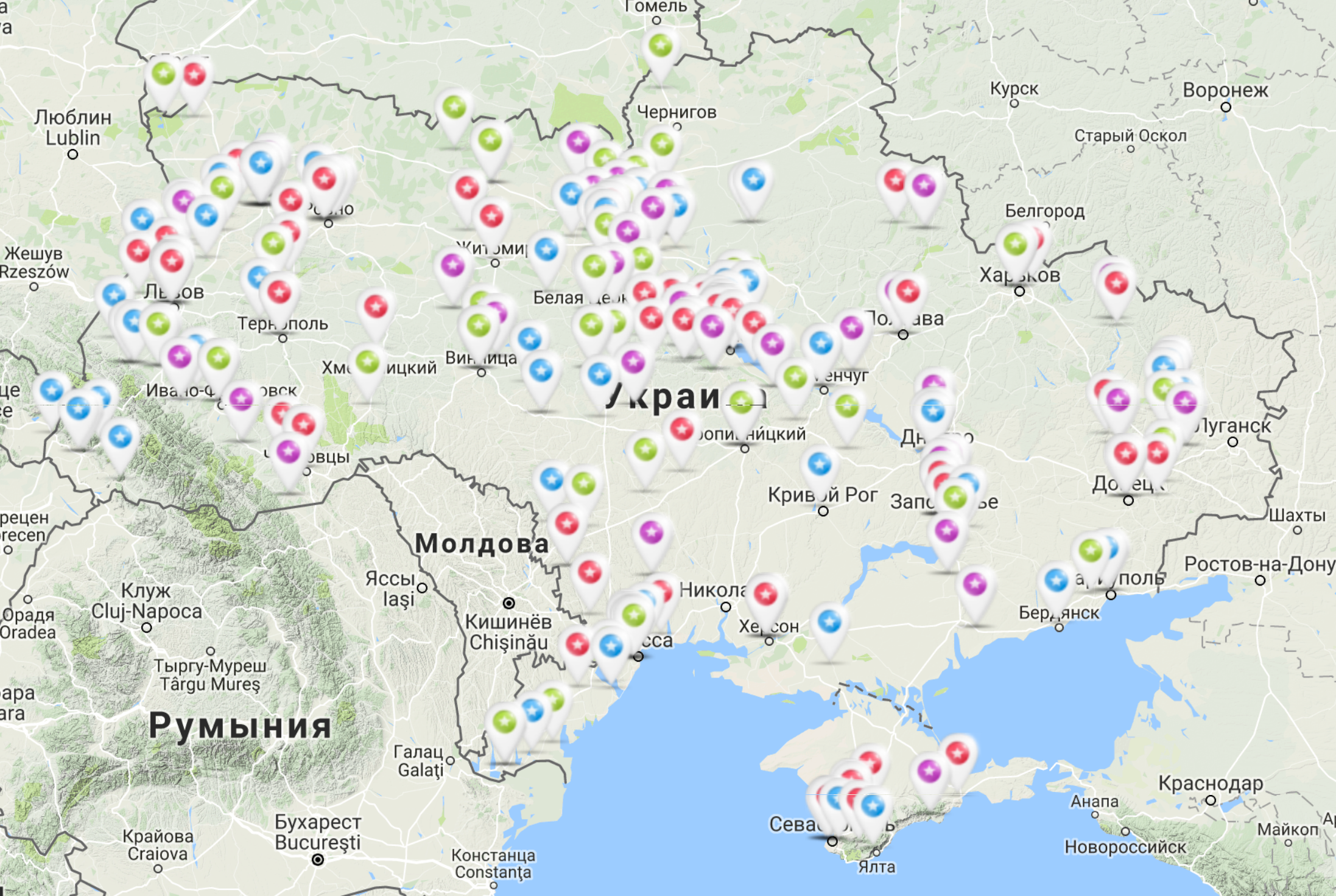 AWANA-Ukraina — карта присутствия